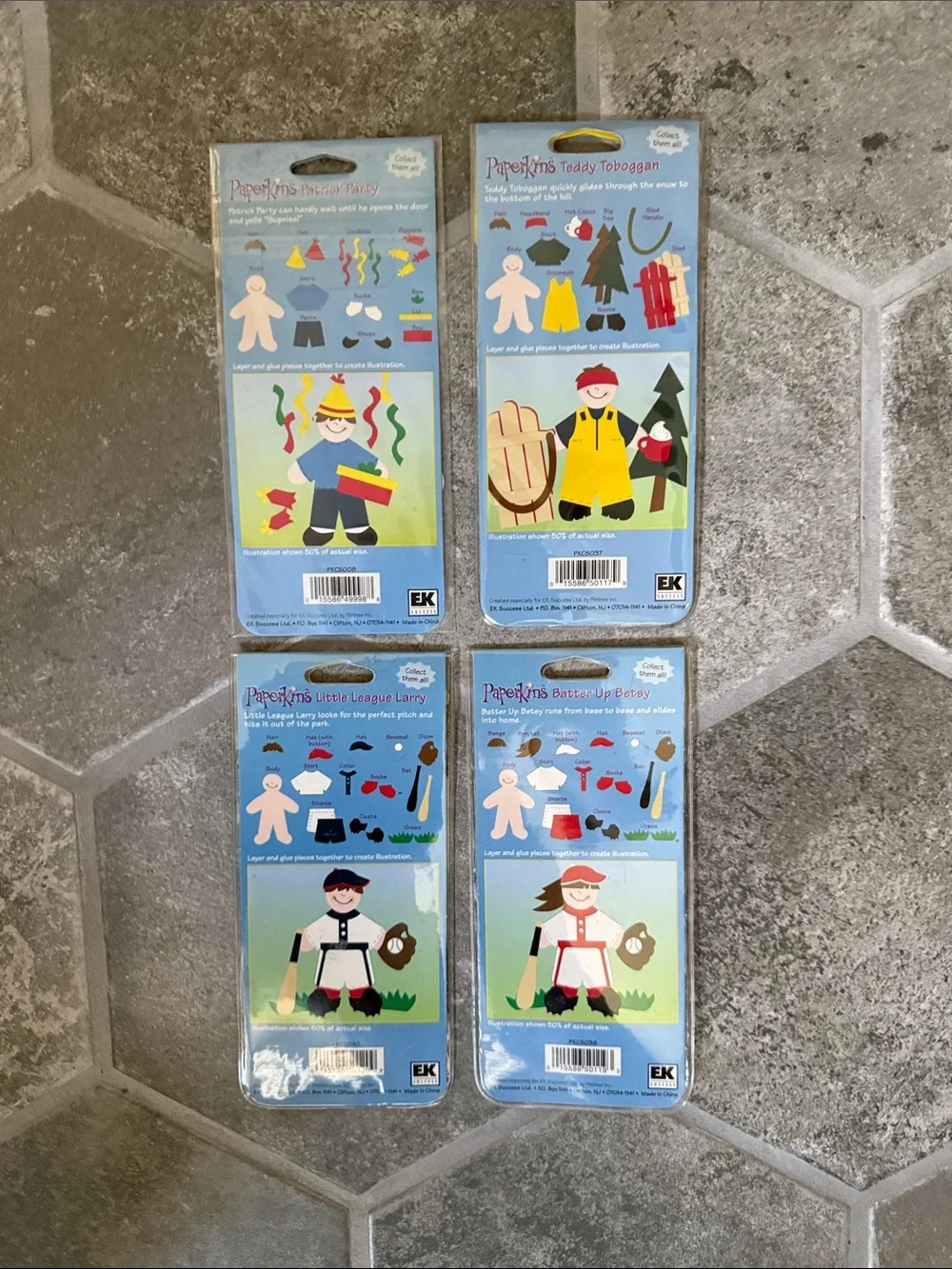 Lot of 18 Paperkins Craft Kit Sets Assorted Paper Dress-Up Figures Paper Dolls